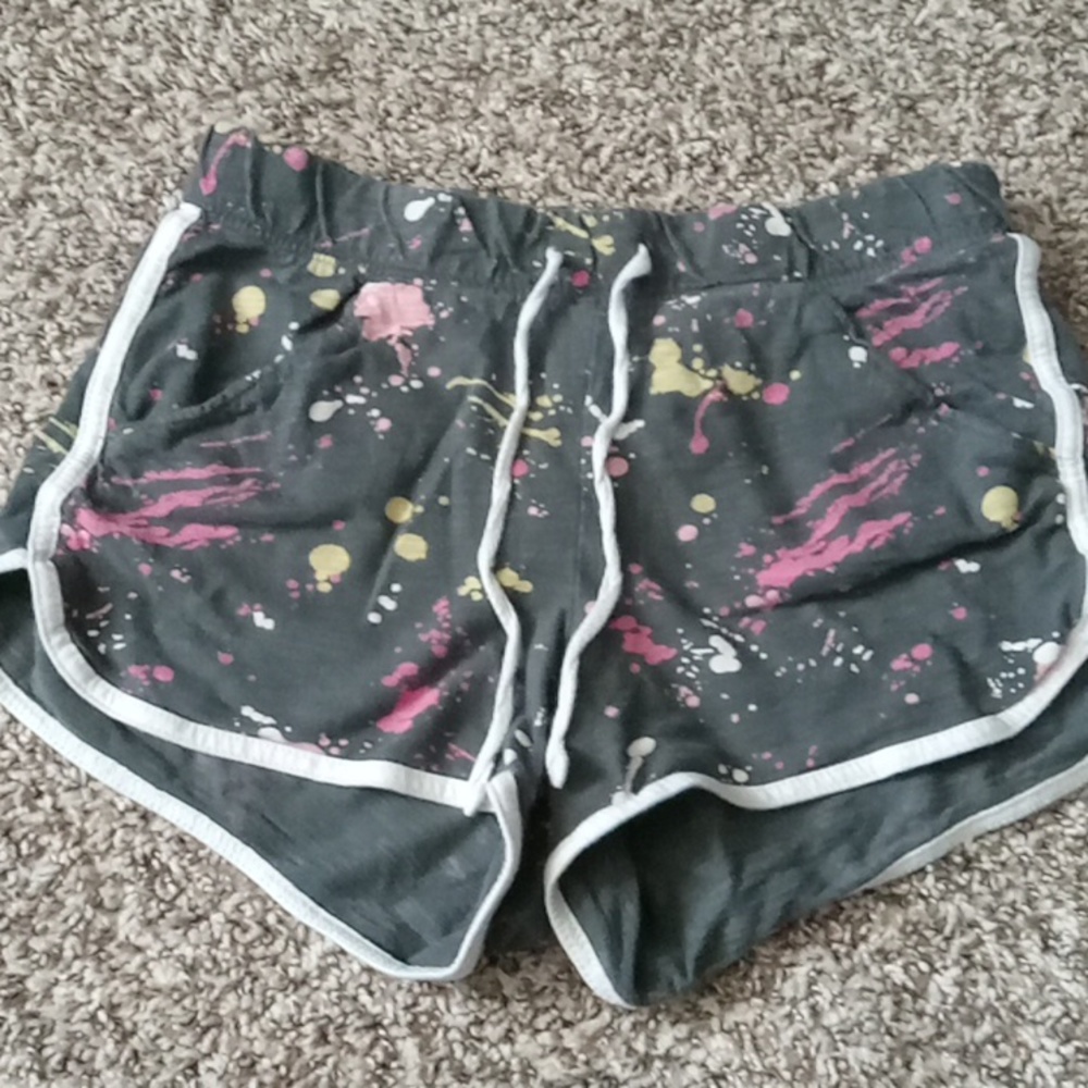 Justice paint splatter shorts